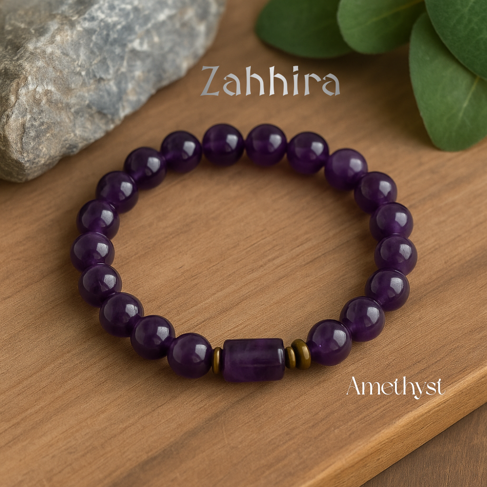 Amethyst Bracelet with linear stone