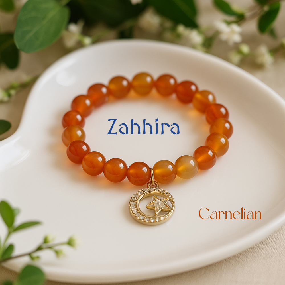 Carnelian Charm Bracelet with star
